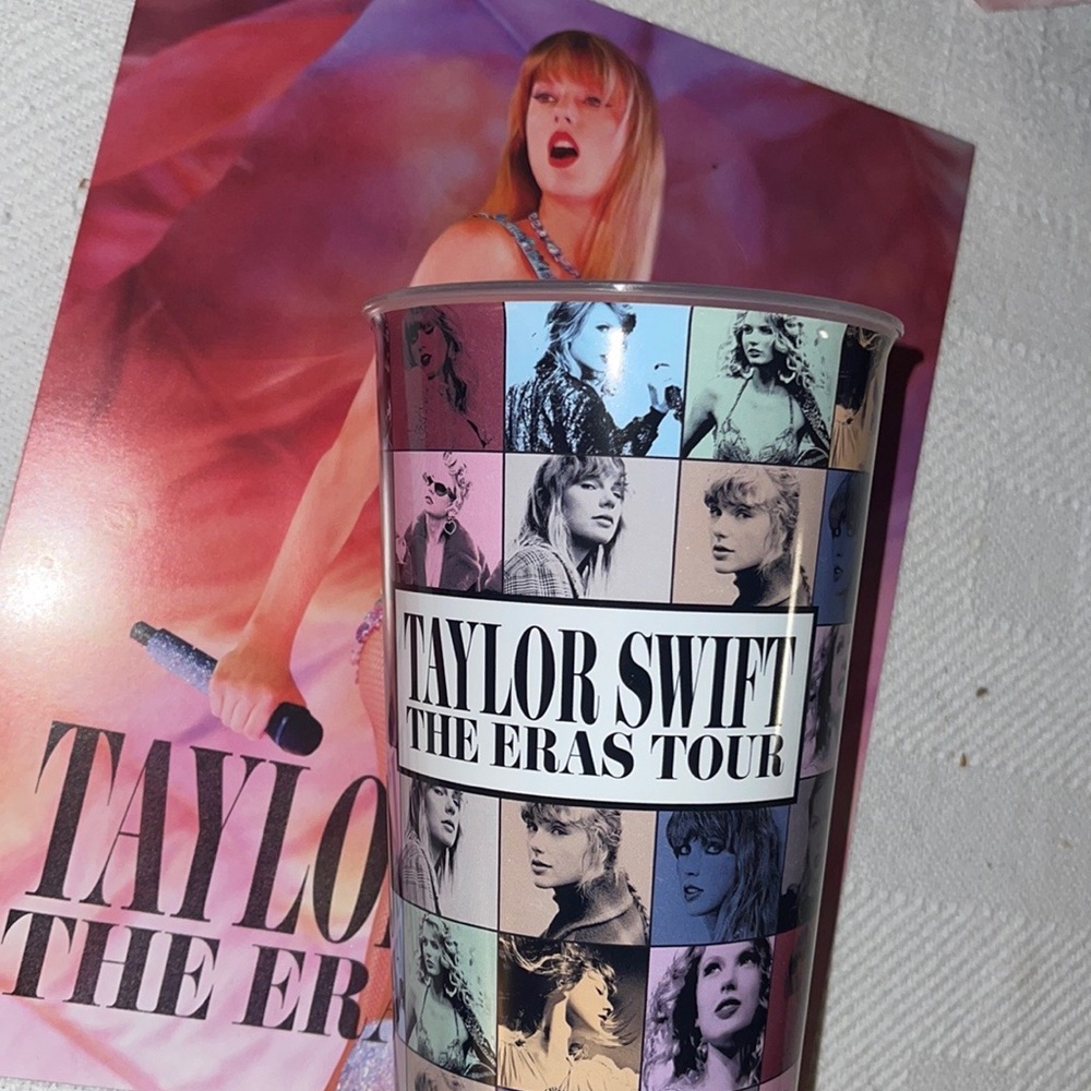 Taylor Swift The Eras Tour Movie Amc Theatres Collectible Cup Large & Poster